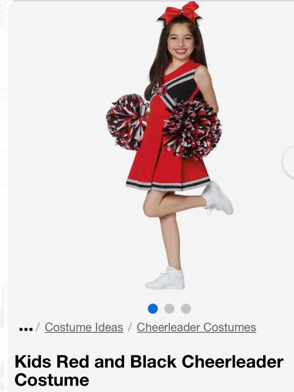 Kid’s Spirit Halloween Cheerleader Costume